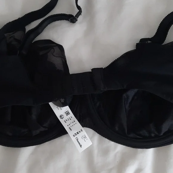 Chantelle underwire unlined black bra, 32G, NWT! - Picture 6 of 6